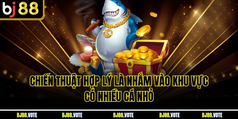 Chiến thuật hợp lý là nhắm vào khu vực có nhiều cá nhỏ