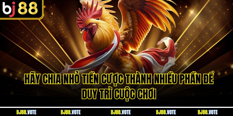 Hãy chia nhỏ tiền cược thành nhiều phần để duy trì cuộc chơi 